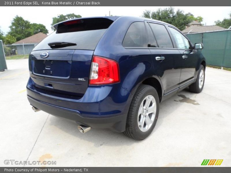Kona Blue Metallic / Charcoal Black 2011 Ford Edge SEL
