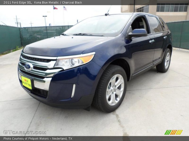 Kona Blue Metallic / Charcoal Black 2011 Ford Edge SEL