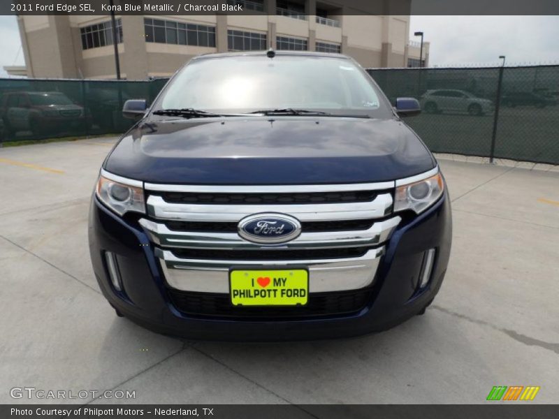 Kona Blue Metallic / Charcoal Black 2011 Ford Edge SEL