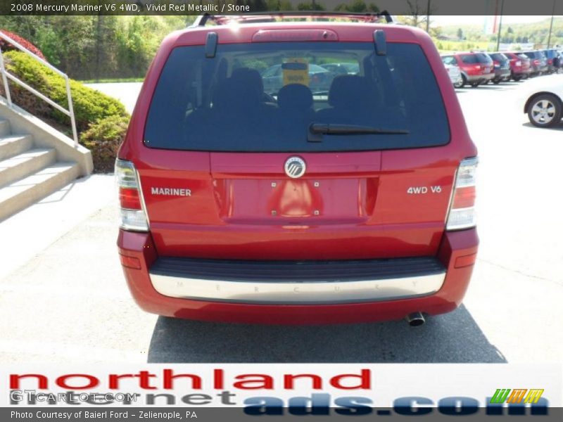 Vivid Red Metallic / Stone 2008 Mercury Mariner V6 4WD