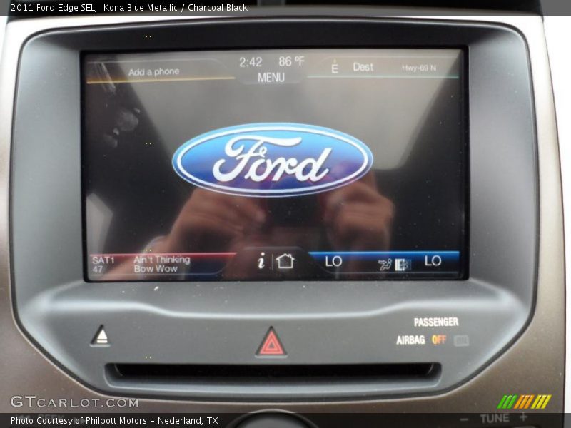 Kona Blue Metallic / Charcoal Black 2011 Ford Edge SEL