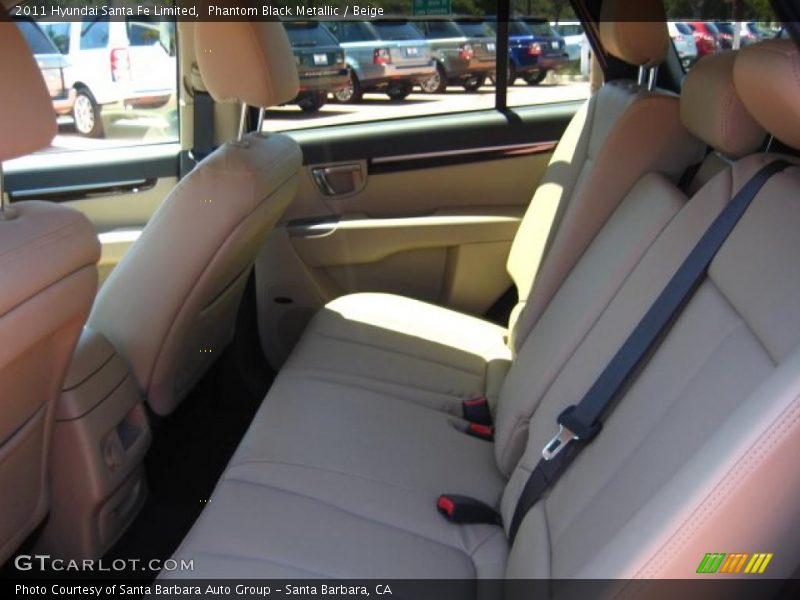 Phantom Black Metallic / Beige 2011 Hyundai Santa Fe Limited