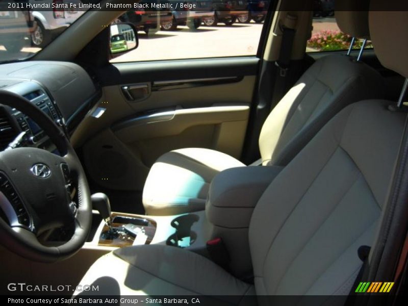 Phantom Black Metallic / Beige 2011 Hyundai Santa Fe Limited