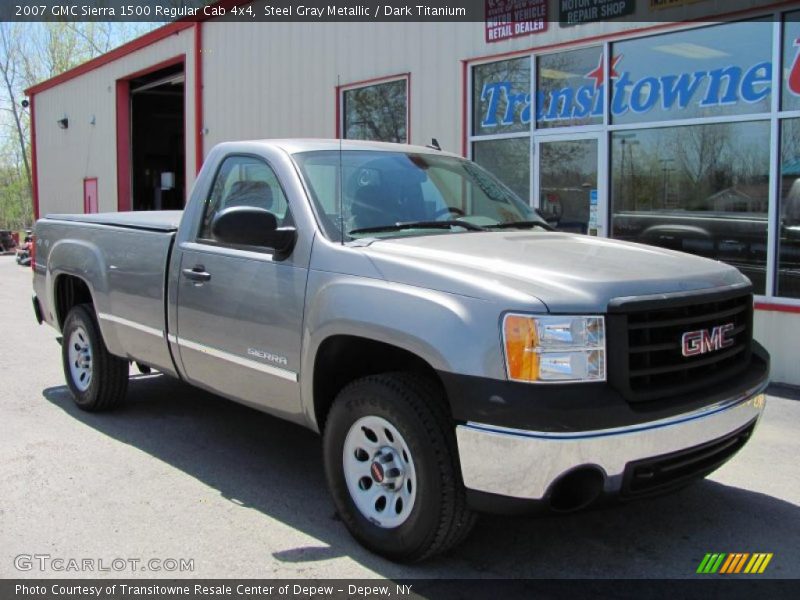 Steel Gray Metallic / Dark Titanium 2007 GMC Sierra 1500 Regular Cab 4x4