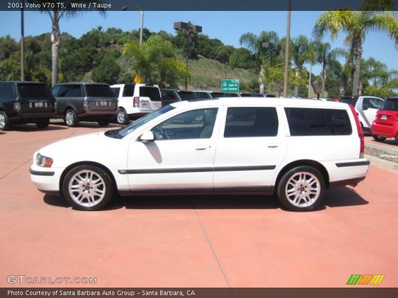 White / Taupe 2001 Volvo V70 T5