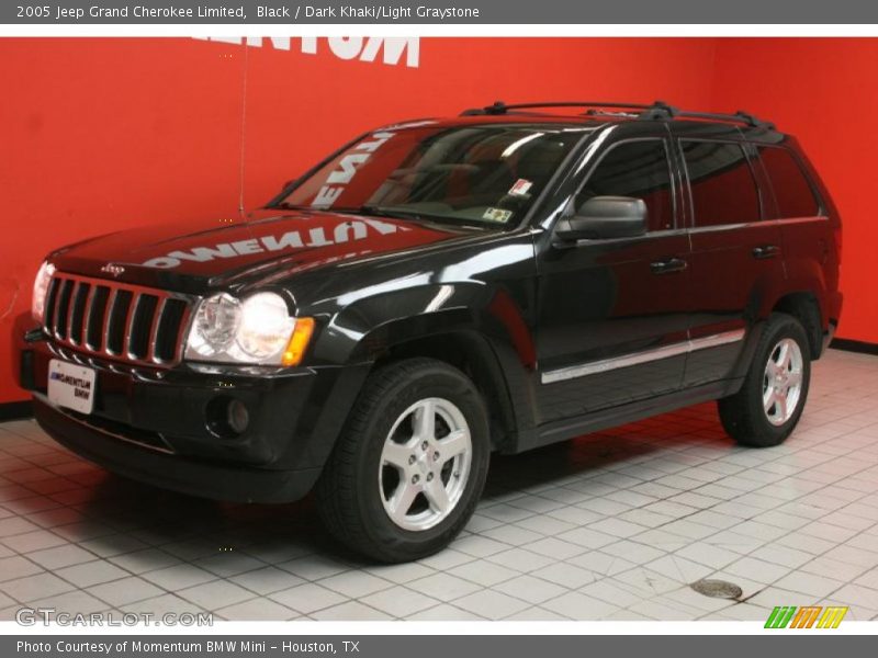 Black / Dark Khaki/Light Graystone 2005 Jeep Grand Cherokee Limited