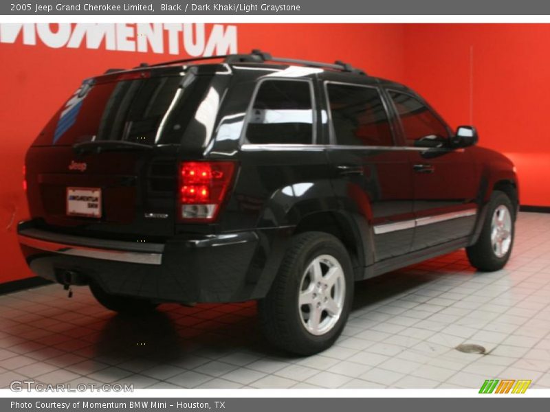 Black / Dark Khaki/Light Graystone 2005 Jeep Grand Cherokee Limited