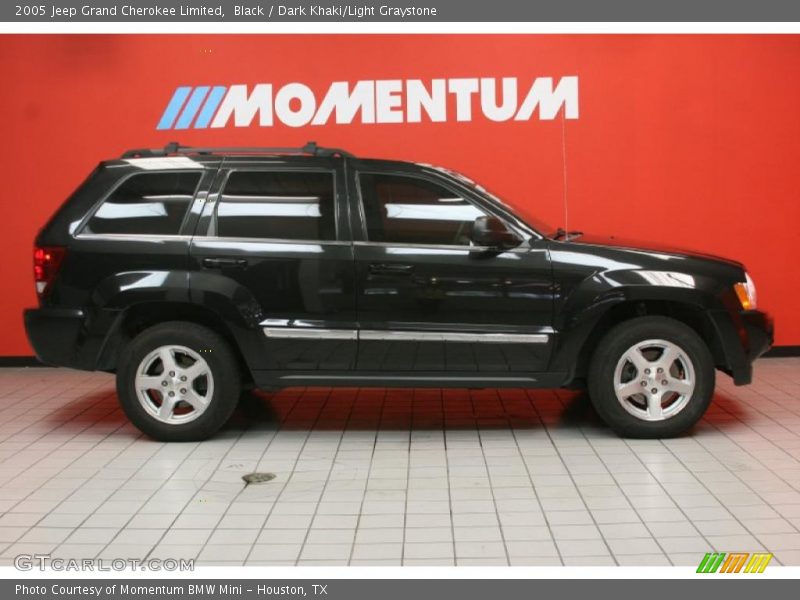 Black / Dark Khaki/Light Graystone 2005 Jeep Grand Cherokee Limited