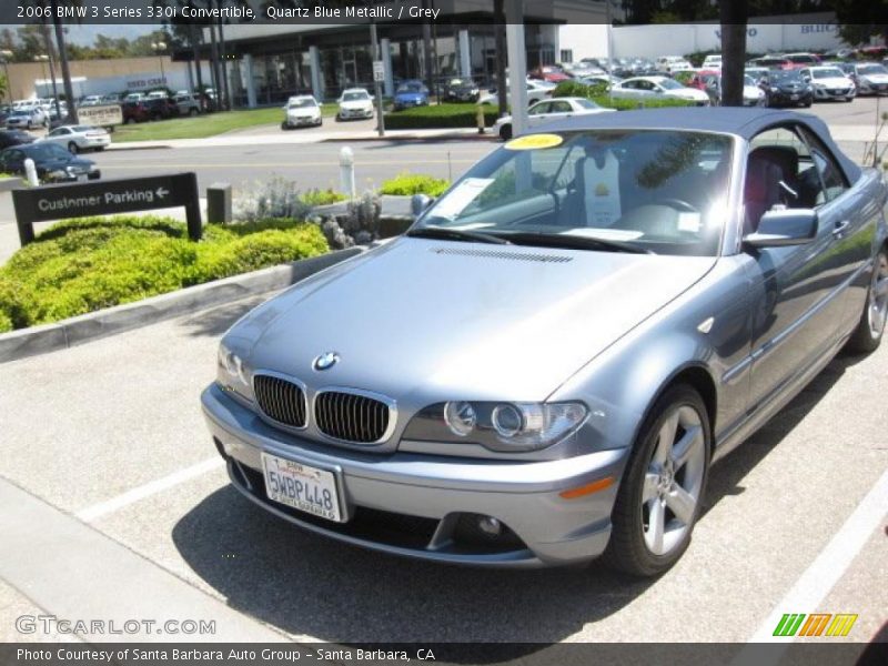 Quartz Blue Metallic / Grey 2006 BMW 3 Series 330i Convertible