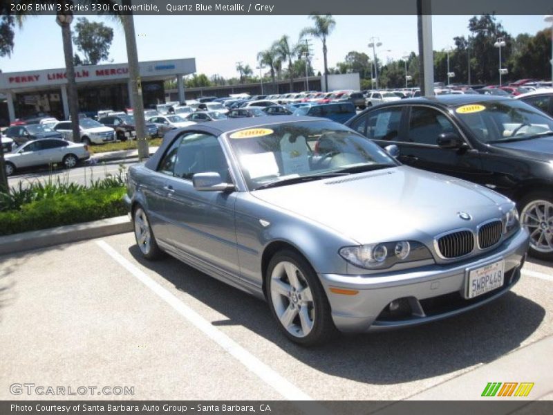 Quartz Blue Metallic / Grey 2006 BMW 3 Series 330i Convertible