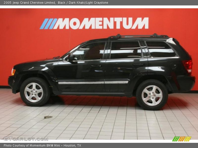 Black / Dark Khaki/Light Graystone 2005 Jeep Grand Cherokee Limited