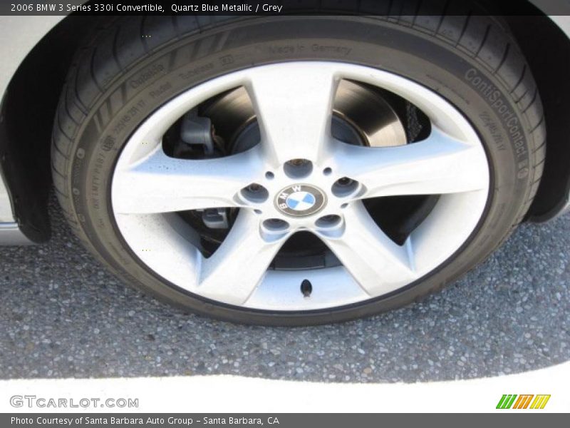 Quartz Blue Metallic / Grey 2006 BMW 3 Series 330i Convertible