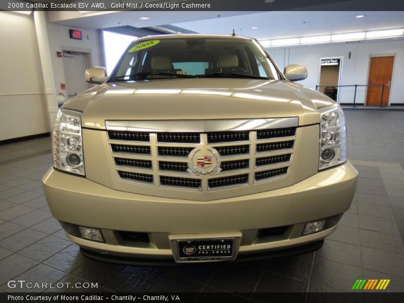 Gold Mist / Cocoa/Light Cashmere 2008 Cadillac Escalade ESV AWD