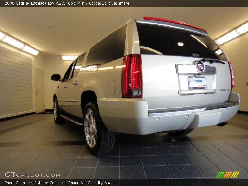 Gold Mist / Cocoa/Light Cashmere 2008 Cadillac Escalade ESV AWD
