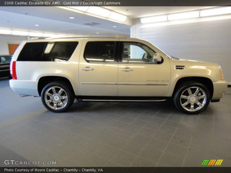 Gold Mist / Cocoa/Light Cashmere 2008 Cadillac Escalade ESV AWD