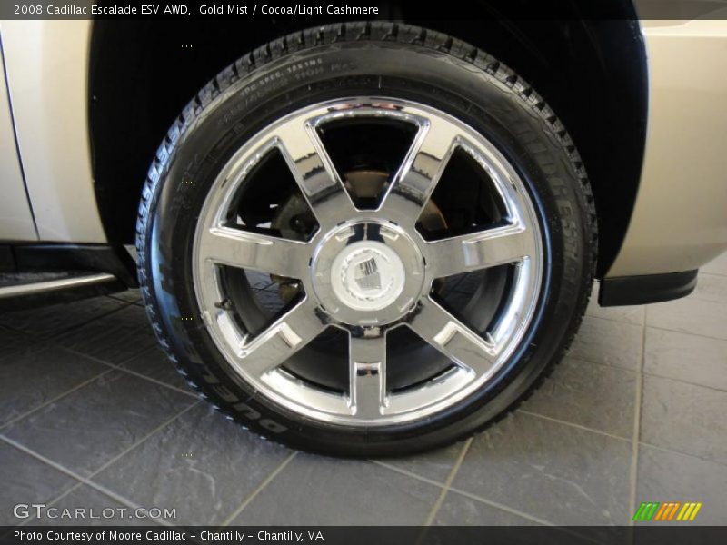 Gold Mist / Cocoa/Light Cashmere 2008 Cadillac Escalade ESV AWD