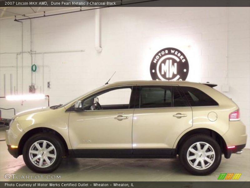 Dune Pearl Metallic / Charcoal Black 2007 Lincoln MKX AWD