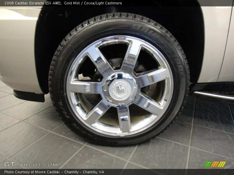 Gold Mist / Cocoa/Light Cashmere 2008 Cadillac Escalade ESV AWD