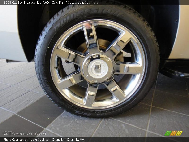 Gold Mist / Cocoa/Light Cashmere 2008 Cadillac Escalade ESV AWD