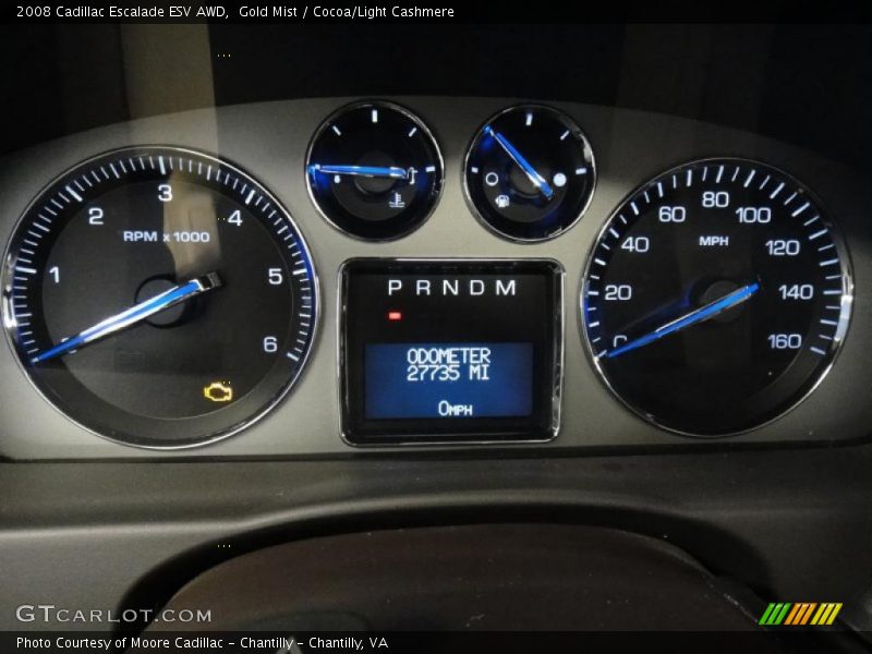 Gold Mist / Cocoa/Light Cashmere 2008 Cadillac Escalade ESV AWD