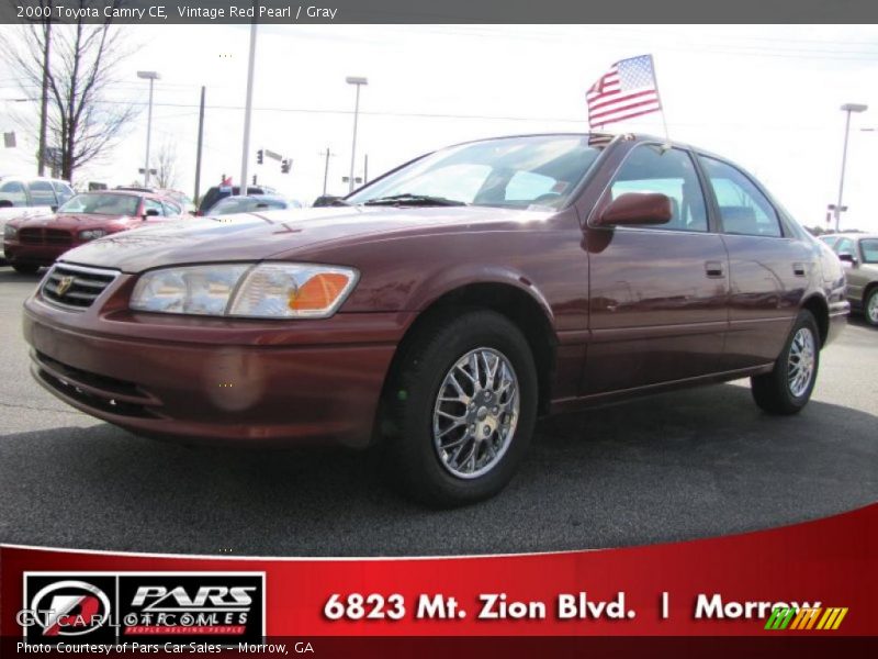 Vintage Red Pearl / Gray 2000 Toyota Camry CE