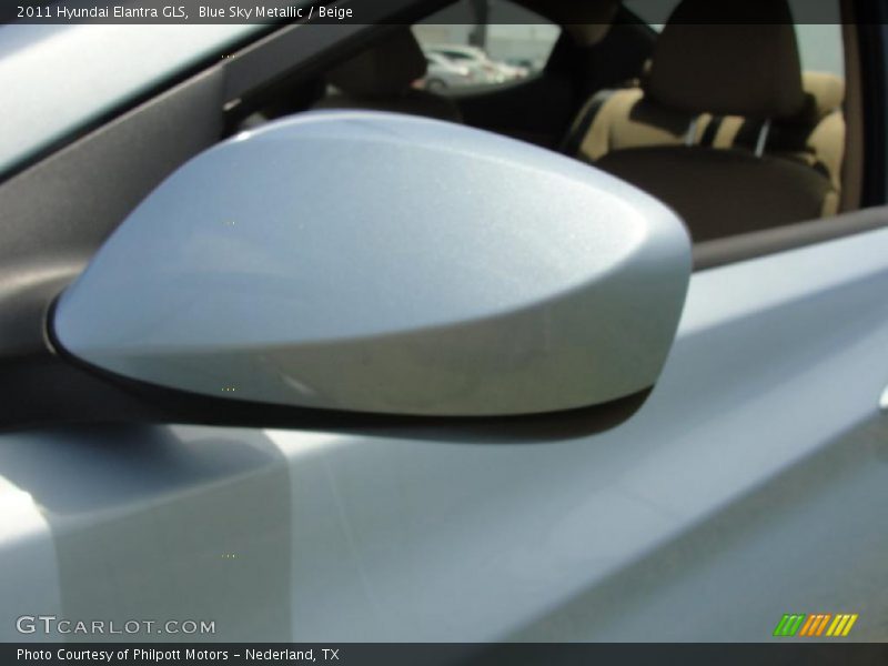 Blue Sky Metallic / Beige 2011 Hyundai Elantra GLS