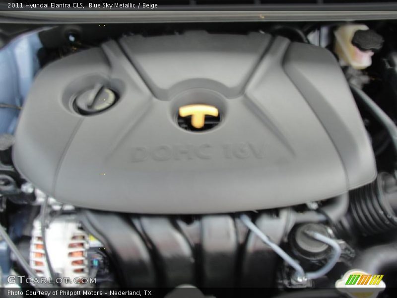 Blue Sky Metallic / Beige 2011 Hyundai Elantra GLS