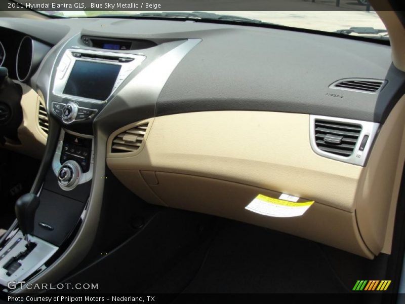 Blue Sky Metallic / Beige 2011 Hyundai Elantra GLS