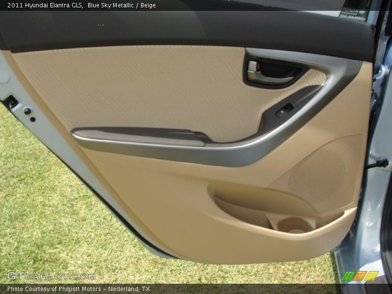 Blue Sky Metallic / Beige 2011 Hyundai Elantra GLS