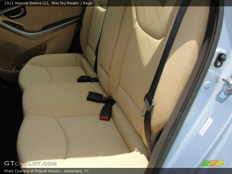 Blue Sky Metallic / Beige 2011 Hyundai Elantra GLS