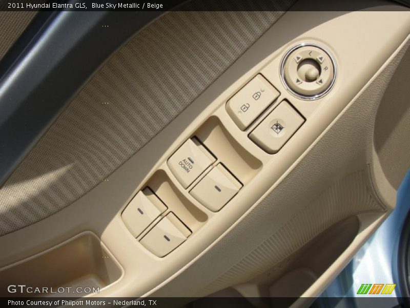 Blue Sky Metallic / Beige 2011 Hyundai Elantra GLS