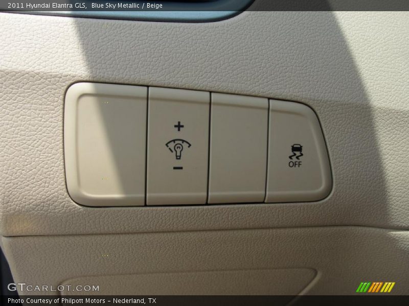 Blue Sky Metallic / Beige 2011 Hyundai Elantra GLS