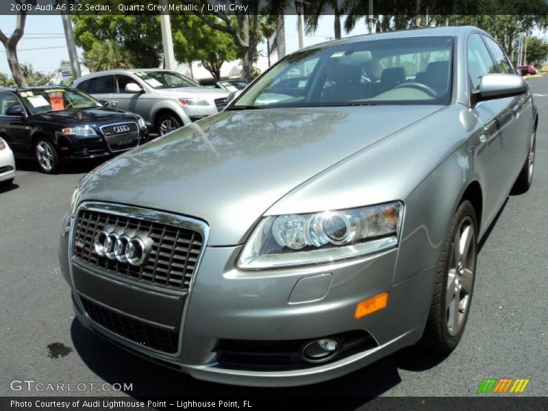Quartz Grey Metallic / Light Grey 2008 Audi A6 3.2 Sedan