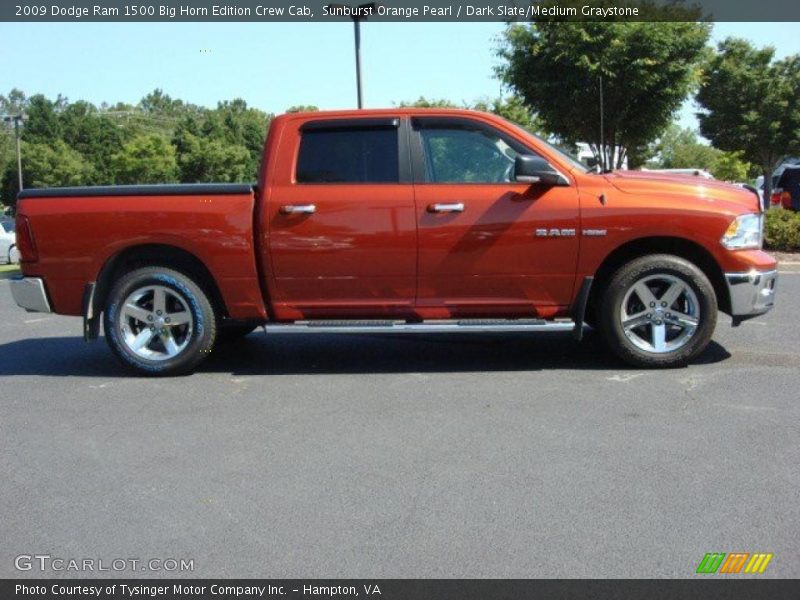 Sunburst Orange Pearl / Dark Slate/Medium Graystone 2009 Dodge Ram 1500 Big Horn Edition Crew Cab