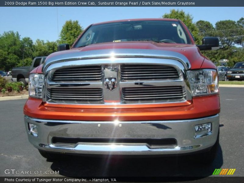 Sunburst Orange Pearl / Dark Slate/Medium Graystone 2009 Dodge Ram 1500 Big Horn Edition Crew Cab