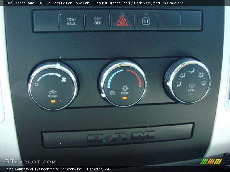 Sunburst Orange Pearl / Dark Slate/Medium Graystone 2009 Dodge Ram 1500 Big Horn Edition Crew Cab