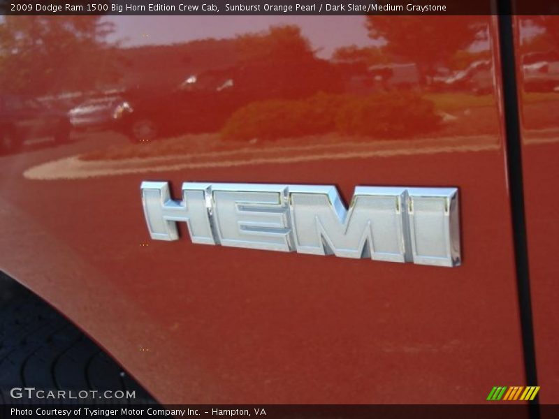 Sunburst Orange Pearl / Dark Slate/Medium Graystone 2009 Dodge Ram 1500 Big Horn Edition Crew Cab