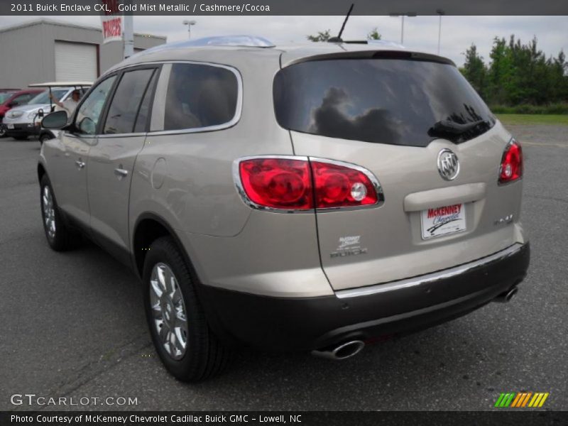 Gold Mist Metallic / Cashmere/Cocoa 2011 Buick Enclave CXL