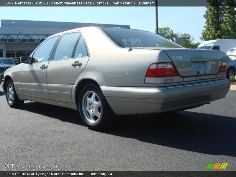 Smoke Silver Metallic / Parchment 1997 Mercedes-Benz S 320 Short Wheelbase Sedan