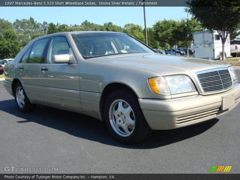 Smoke Silver Metallic / Parchment 1997 Mercedes-Benz S 320 Short Wheelbase Sedan