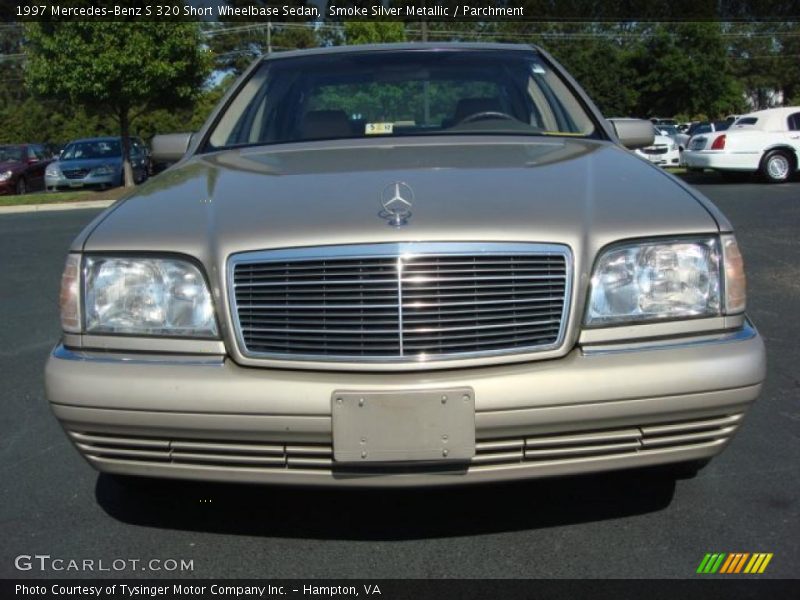 Smoke Silver Metallic / Parchment 1997 Mercedes-Benz S 320 Short Wheelbase Sedan