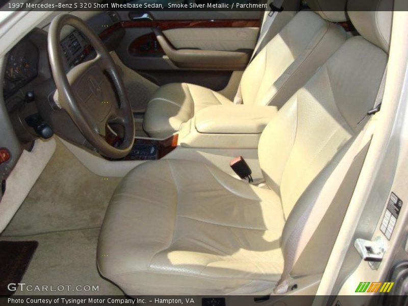 Smoke Silver Metallic / Parchment 1997 Mercedes-Benz S 320 Short Wheelbase Sedan