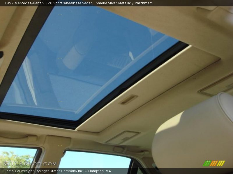 Smoke Silver Metallic / Parchment 1997 Mercedes-Benz S 320 Short Wheelbase Sedan
