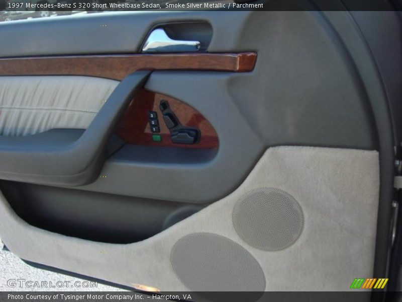 Smoke Silver Metallic / Parchment 1997 Mercedes-Benz S 320 Short Wheelbase Sedan