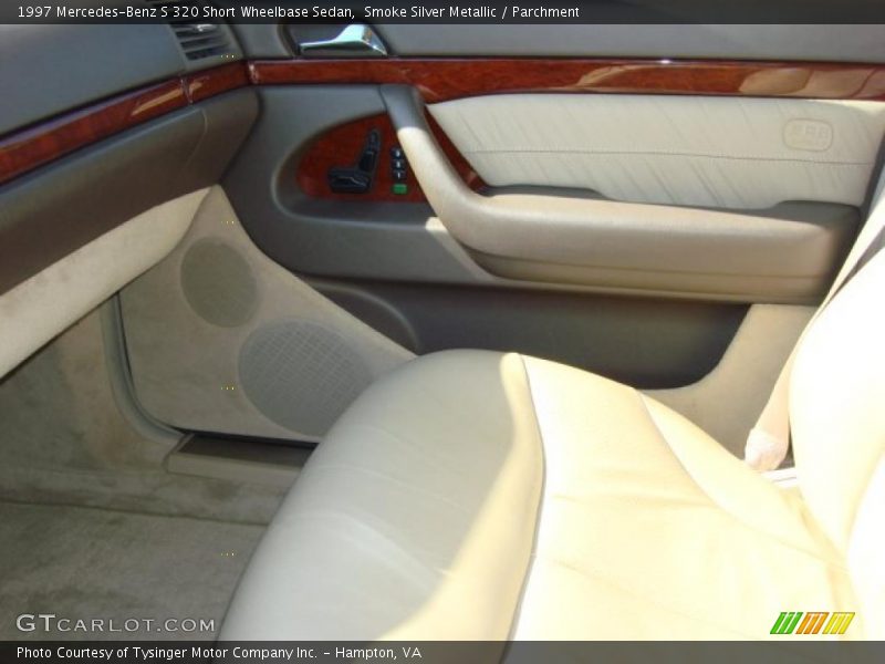 Smoke Silver Metallic / Parchment 1997 Mercedes-Benz S 320 Short Wheelbase Sedan