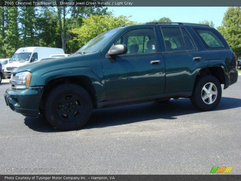 Emerald Jewel Green Metallic / Light Gray 2005 Chevrolet TrailBlazer LS