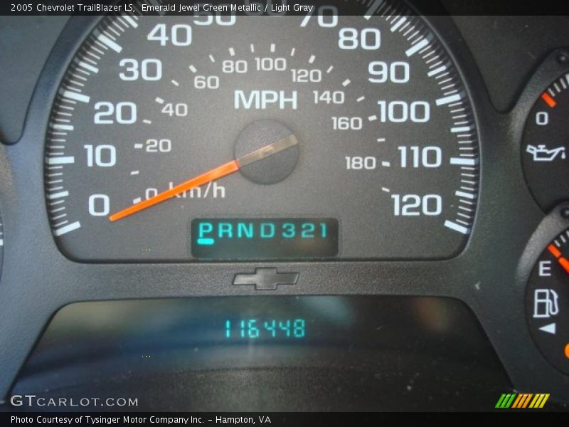 Emerald Jewel Green Metallic / Light Gray 2005 Chevrolet TrailBlazer LS