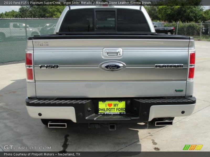 Ingot Silver Metallic / Medium Stone Leather/Sienna Brown 2010 Ford F150 Platinum SuperCrew