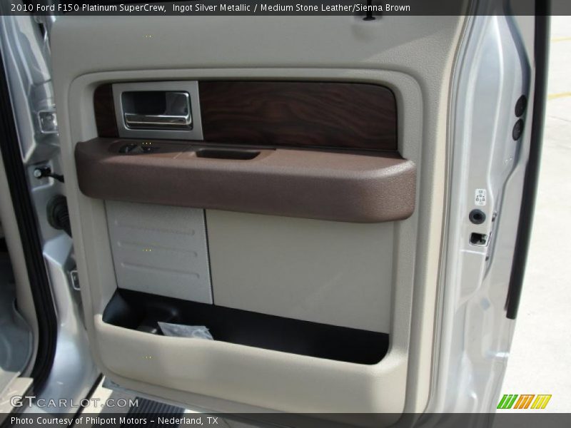 Ingot Silver Metallic / Medium Stone Leather/Sienna Brown 2010 Ford F150 Platinum SuperCrew