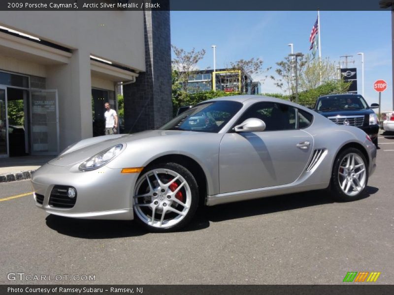 Arctic Silver Metallic / Black 2009 Porsche Cayman S